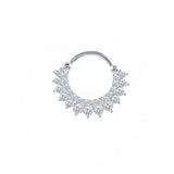 925 Silver Double Layer Rhinestone Hoop Earrings for Women