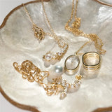 925 Silver Pearl Beads Pendant Necklace for Women