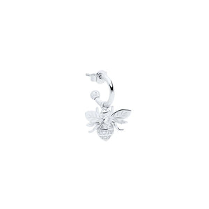 925 Silver Zircon Bee Pendant Drop Earrings
