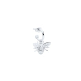 925 Silver Zircon Bee Pendant Drop Earrings