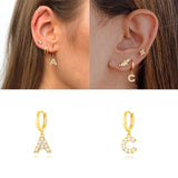 925 Silver Zircon Bee Pendant Drop Earrings