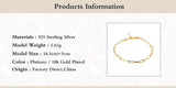 925 Silver Hollow Thick Chain Bracelet Women Minimalist Rock Punk Jewelry