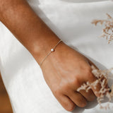 925 Silver Pearl Chain Bracelet Women 18K Plated