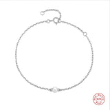 925 Silver Pearl Chain Bracelet Women 18K Plated