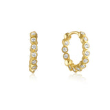 925 Silver Zircon Hoop Earrings Piercing Jewelry for Women