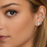 925 Silver Sea Zircon Stud Earring Spanish Jewelry