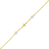 925 Silver Small Ball Beads Chain Bracelet Slim Thin Round Pearl Bracelet