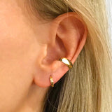 925 Silver Chunky C Shape Ear Cuffs Women No Piercing Clip Earrings