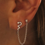 925 Silver Snake 18K Plated Drop Earrings for Women