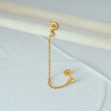 925 Silver Snake 18K Plated Drop Earrings for Women