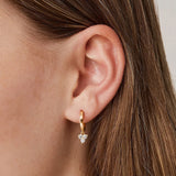 925 Silver Evil Eye Charm Earrings Sparkling Zircon Moon Star Flower Circle