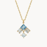 925 Silver Zircon Pendant Necklace Minimalist Choker