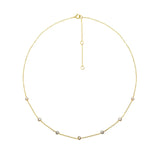 925 Silver Star Moon Charm Pendant Necklaces Cubic Zirconia Choker