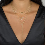 925 Silver Star Moon Charm Pendant Necklaces Cubic Zirconia Choker