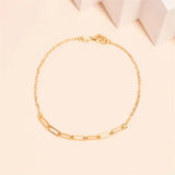925 Silver Chain Splicing Bracelets Women Minimalist Stackable Hollow Bracelet