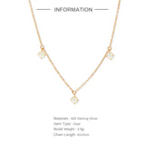 925 Silver Opal Charms Necklace Set for Women
