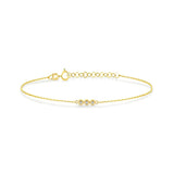 925 Silver Zircon Beads Chain Bracelets Women Thin Stackable Bracelet