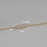 925 Silver Zircon Micro-inlaid Bracelet 18k Ins Minimalism Japanese Gift