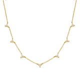 925 Silver Triple Zircons Necklaces for Women