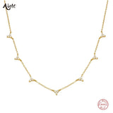 925 Silver Triple Zircons Necklaces for Women
