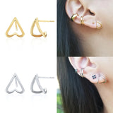 925 Silver Tiny Stud Earrings Zircon Snake Lightning Moon Star Butterfly Ear Stu