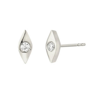 925 Silver Tiny Stud Earrings Zircon Snake Lightning Moon Star Butterfly Ear Stu