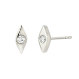 925 Silver Tiny Stud Earrings Zircon Snake Lightning Moon Star Butterfly Ear Stu