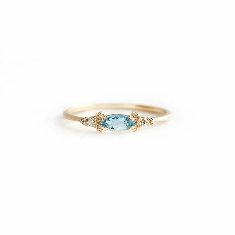 925 Silver Oval Zircon Rings Thin Stackable Wedding Anniversary