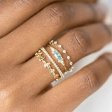 925 Silver Oval Zircon Rings Thin Stackable Wedding Anniversary
