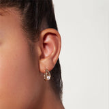 925 Silver Pearl Long Chain Dangle Earrings Double Circle Wedding Party Jewelry