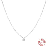 Sterling Silver Zircon Snake Heart Pendant Necklace for Women