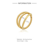 925 Silver Ear Cuff 3-Layer Zircon Cartilage Hoop