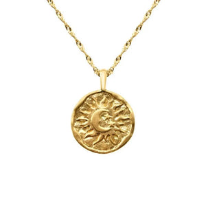 Moon Plated Charm Celestial Necklaces For Women Gift