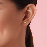925 Silver CZ Flower Snake Stud Earrings Zircon Wing Ear Studs