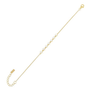 925 Silver Green Red Zircons Chain Bracelet Women Minimalist Stackable Brac