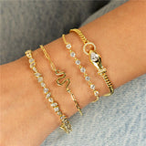 925 Silver Green Red Zircons Bracelets Stackable Summer Jewelry