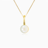 925 Silver Pearl Pendant Choker Necklace for Women