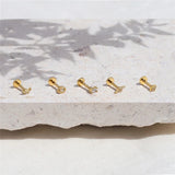 925 Silver Zircon Snake Moon Stud Earring