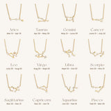 925 Silver Zodiac Constellation Pendant Necklace with Zircon Charm