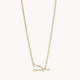 925 Silver Zodiac Constellation Pendant Necklace with Zircon Charm