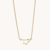 925 Silver Zodiac Constellation Pendant Necklace with Zircon Charm
