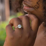 925 Silver Sparkling CZ Zircon Rings for Women Wedding