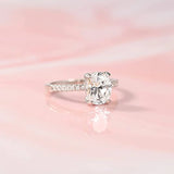 925 Silver Sparkling CZ Zircon Rings for Women Wedding