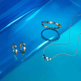 Colorful Zircon Moon Star Choker Necklace