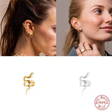 Sterling Silver CZ Ear Cuff Clip Earrings for Women