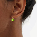 Crystal Candy Zircon 925 Sterling Silver Hoop Earrings For Women