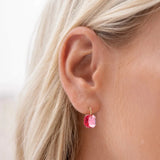Crystal Candy Zircon 925 Sterling Silver Hoop Earrings For Women