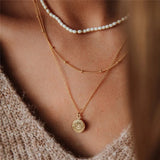 Datura Flower Pattern Pendant Necklace for Women