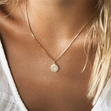 Datura Flower Pattern Pendant Necklace for Women