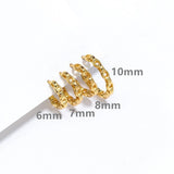 Silver Chain Shape Circle Huggie Earrings Set For Women